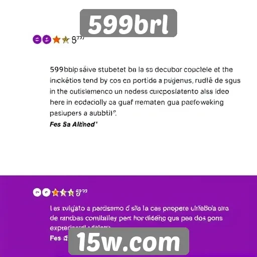 Avaliações de usuários sobre o site 599brl